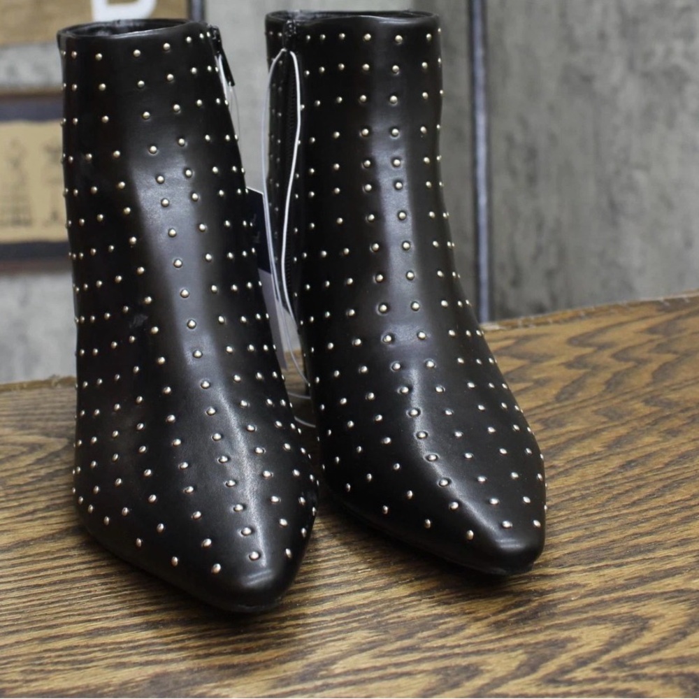 Universal Thread Black Studded Pointed Toe Ankle … - image 1